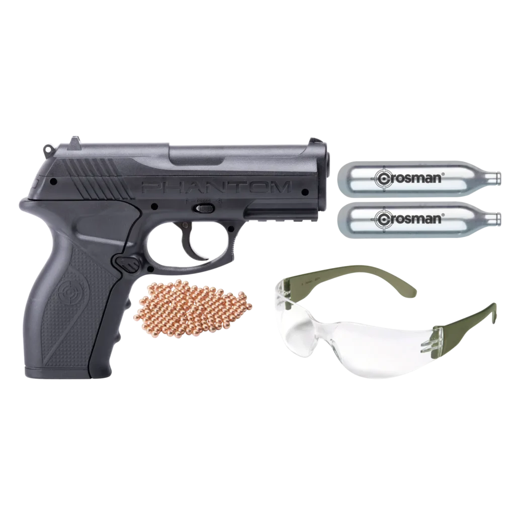 Crosman P10 BB Pistol Kit with ammo, glasses and co2 right view