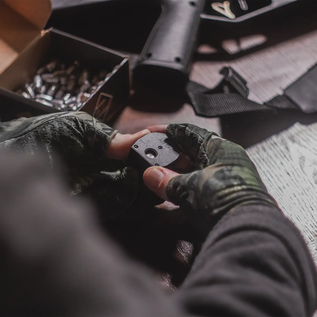 Benjamin Spare Magazine (.357) Being Loaded Indoor Lifestyle