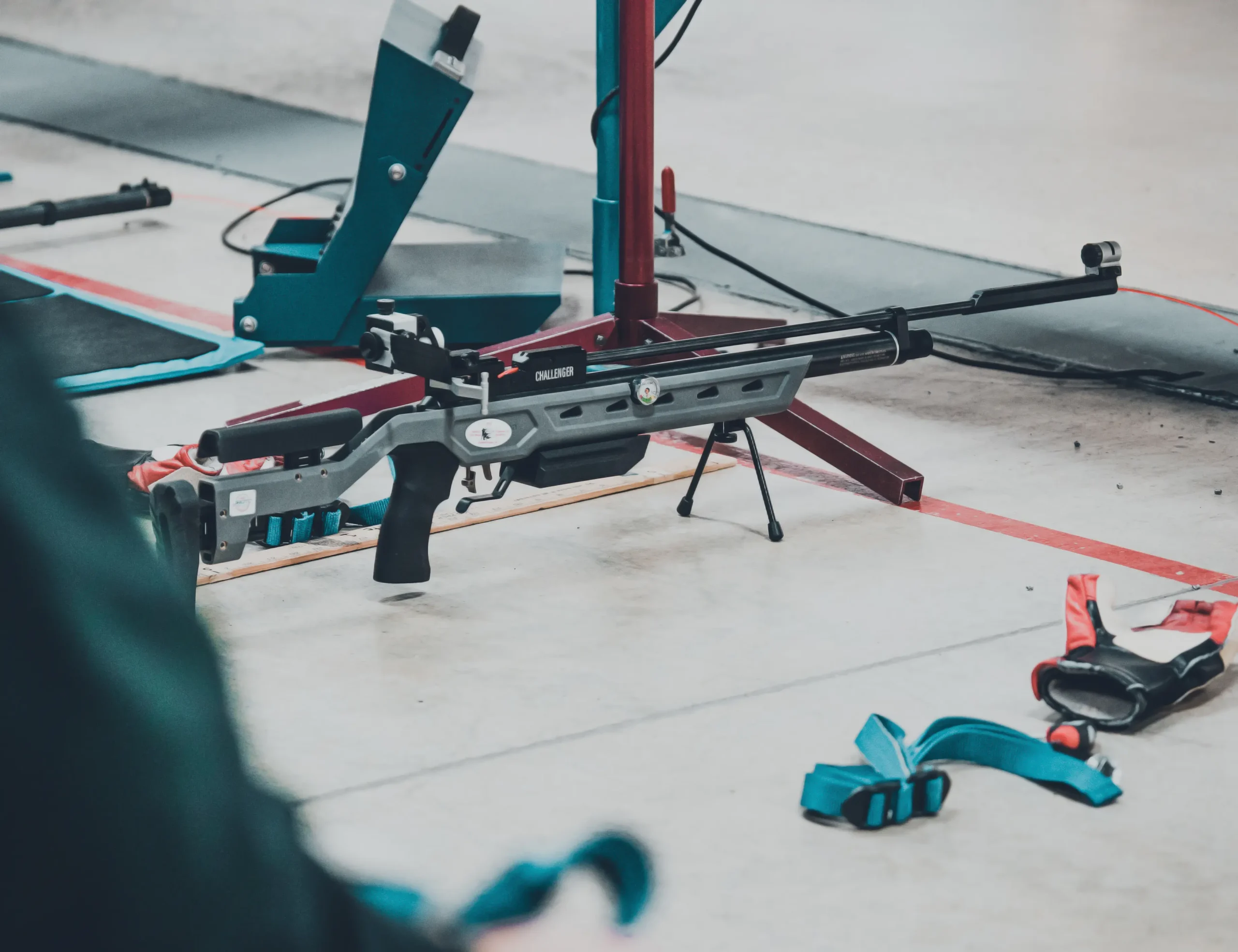Crosman Challenger CH2021S Indoor Lifestyle Sitting on the Floor at a Competition
