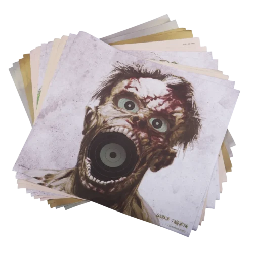 Fanned Top View of Crosman Zombie Targets CPVT5