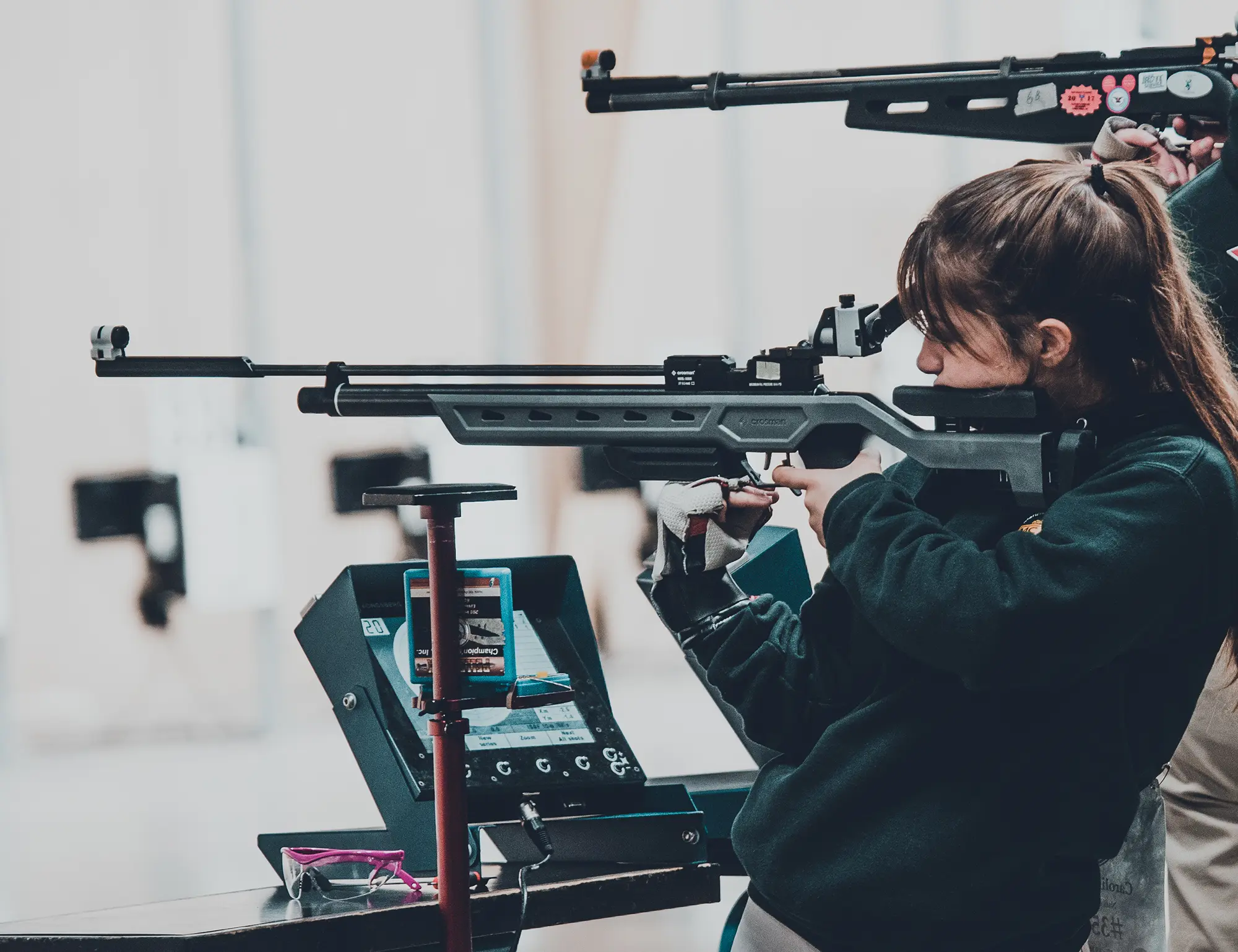 Crosman Challenger CH2021S Indoor Lifestyle Being Shot by Youth in Competition