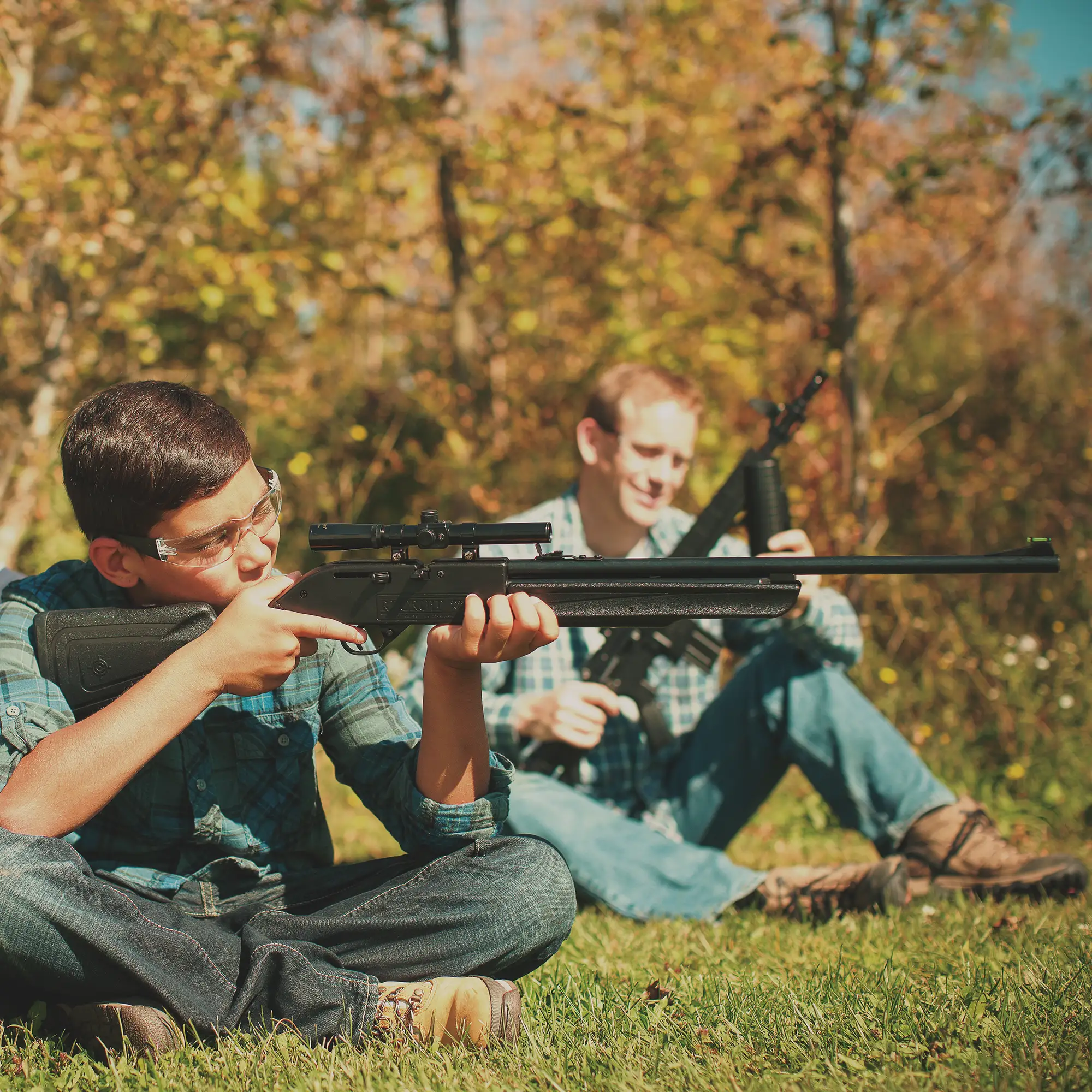 Crosman® 760 Pumpmaster® .177 Pellet / BB Kit 760BKT Outdoor Lifestyle Boy Youth Shooting Outdoors with Dad