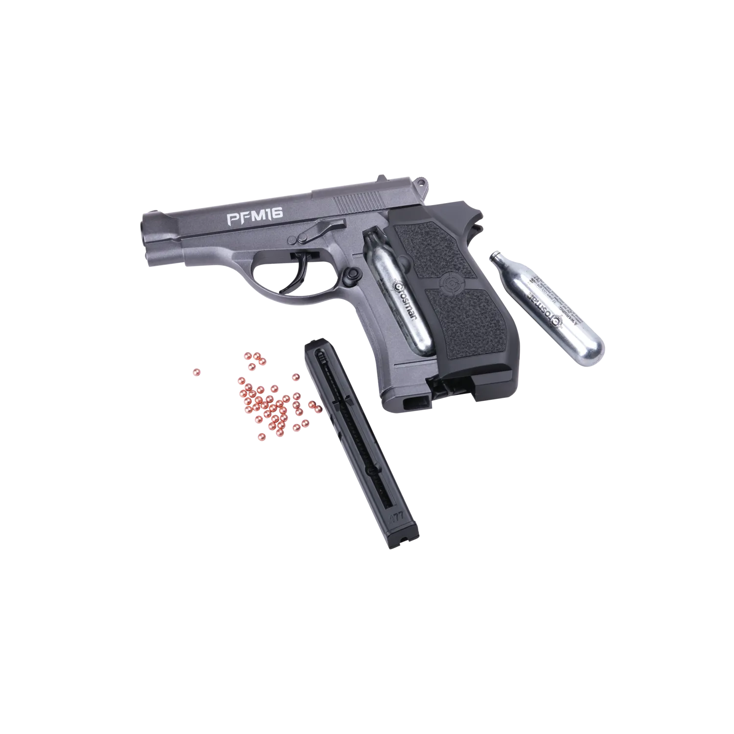 Crosman CO2 BB pistol with open grip and CO2 and ammo