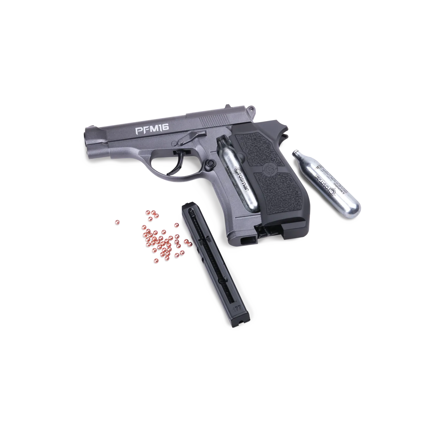 Crosman CO2 BB pistol with open grip and CO2 and ammo