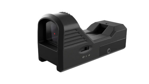 Red dot sight mounted on a Picatinny rail