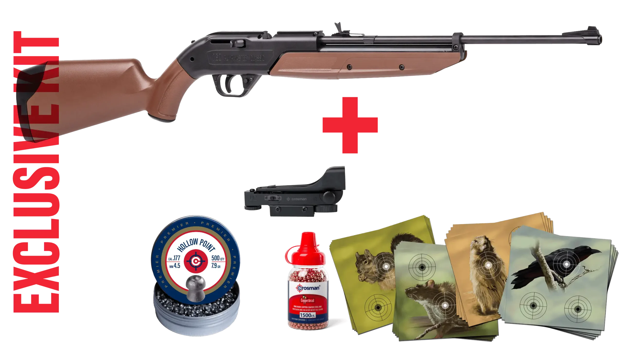 Crosman 760 Start Right Target Kit complete air rifle bundle