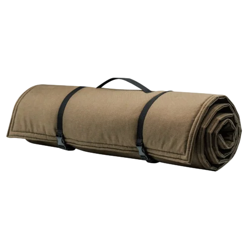 Competition shooting mat in FDE color - Rolled Up