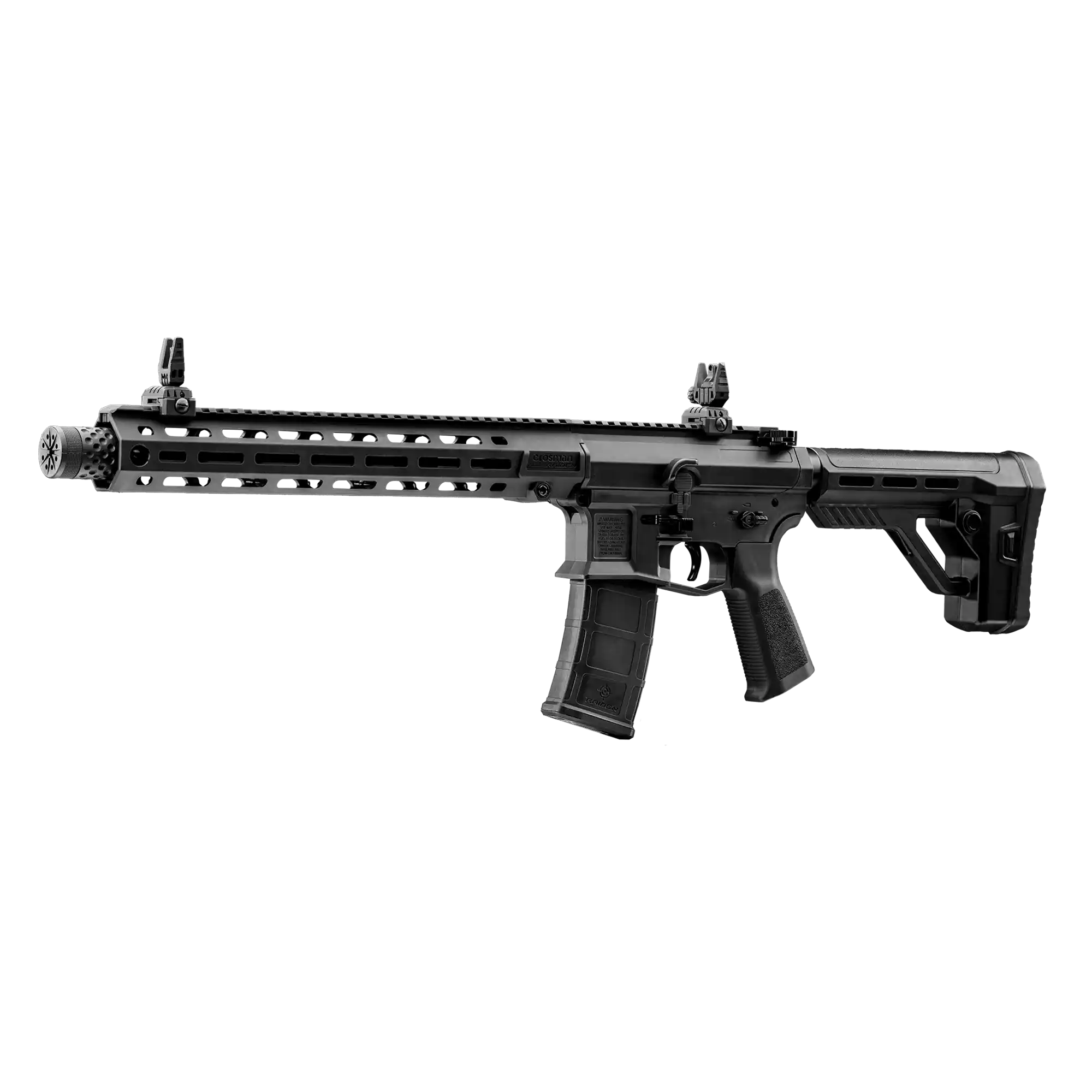Left Angled View of CFAR-E-01 Crosman Full Auto Raiden BB Rifle