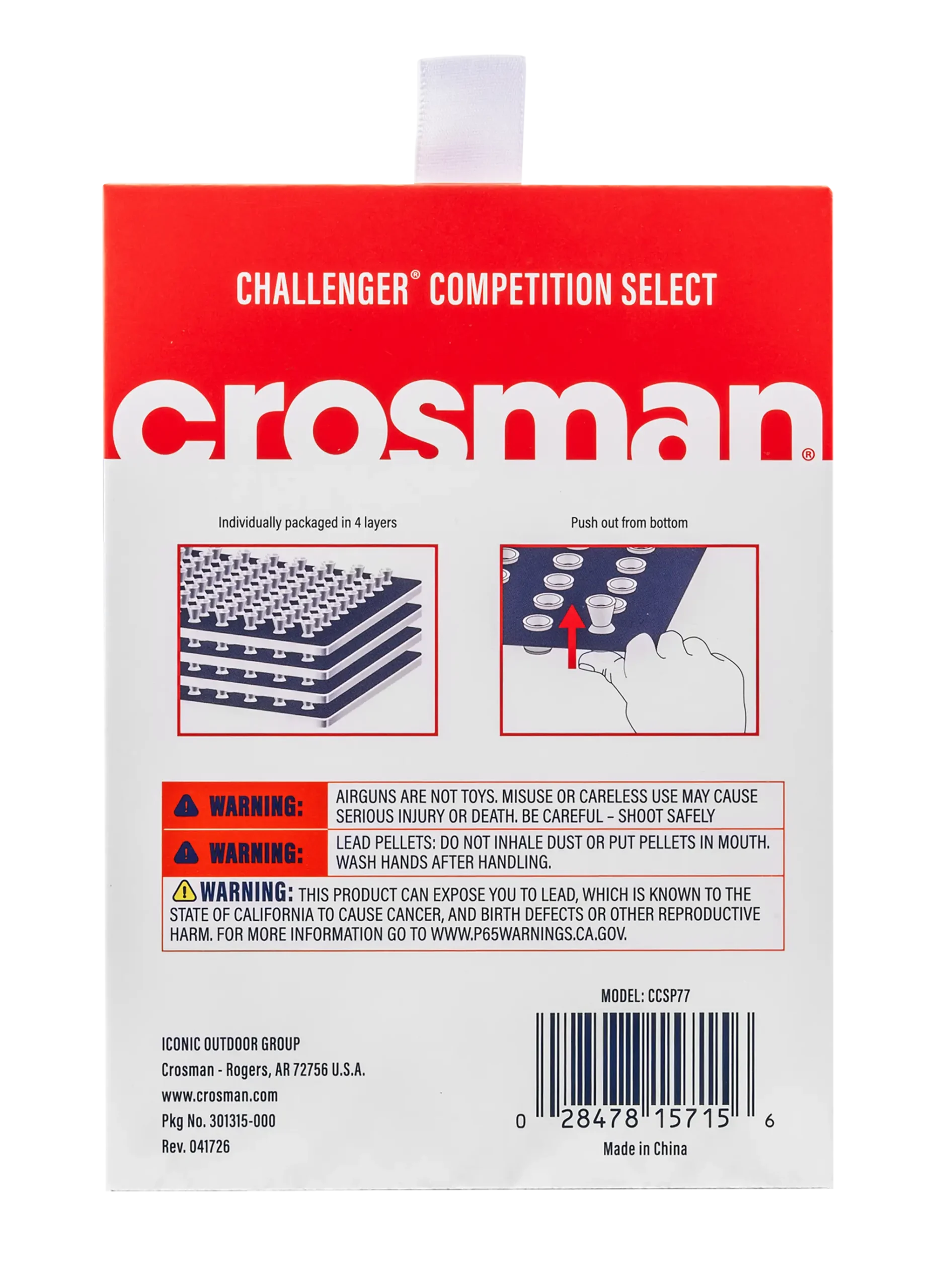 Challenger Pellets Package Back